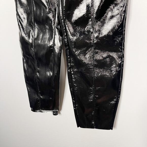 New ASOS Maternity 6 Black Faux Leather Pants Over The Belly High Waist Seamed - Picture 5 of 10
